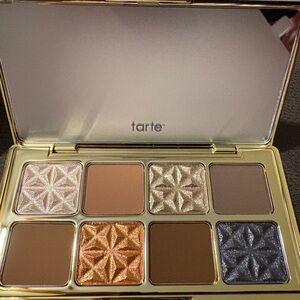 Tarte Eyeshadow Palette with Gold, Silver, and Brown Hues